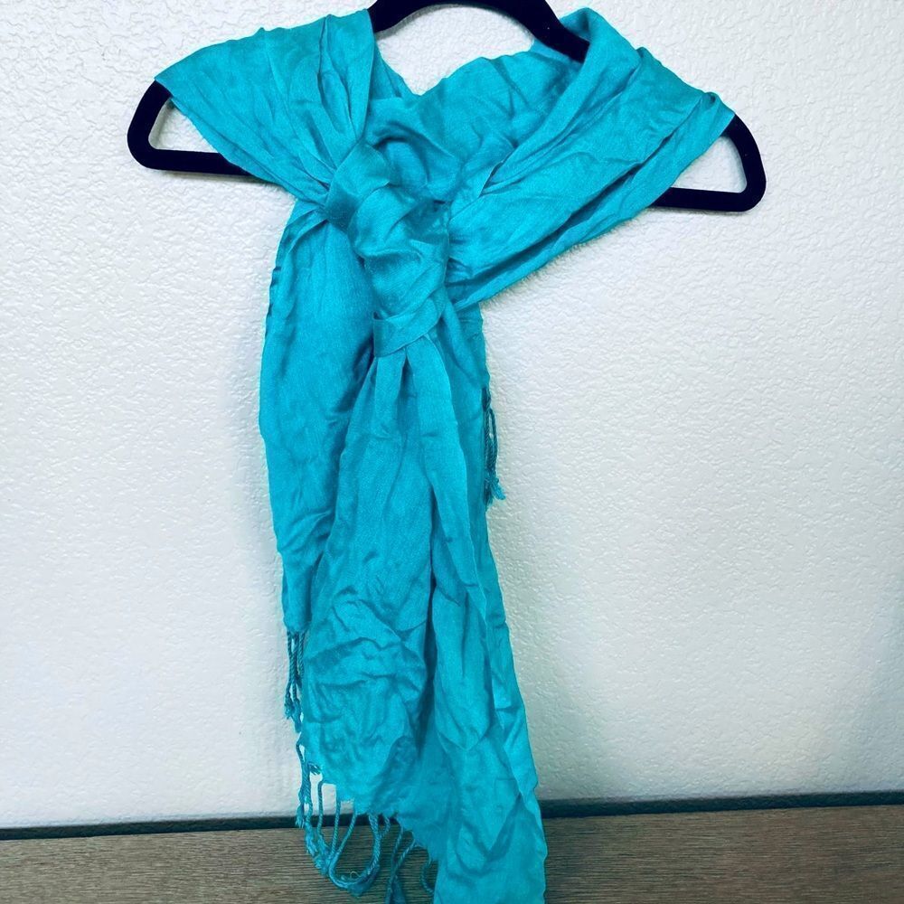 Aqua Blue Soft Scarf Shawl Wrap Accessory